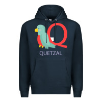 Navy Cute Quetzal Kid's Premium Hoodie - artisFamous