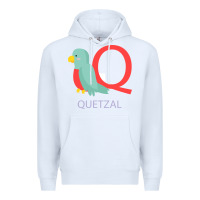 White Cute Quetzal Kid's Premium Hoodie - artisFamous