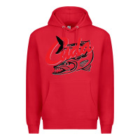 Red bara cuda Premium Hoodie - artisFamous