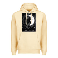 Pina Colada tarot card crescent moon and cat graphic Premium Hoodie - artisFamous