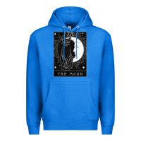 True Royal tarot card crescent moon and cat graphic Premium Hoodie - artisFamous