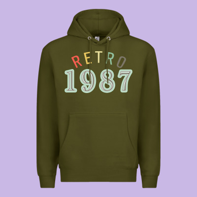 Retro 1987 Premium Hoodie Designed By Artisfamous