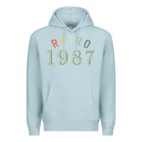 Blue Mist Retro 1987 Premium Hoodie - artisFamous