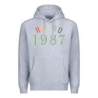 Heather Grey Retro 1987 Premium Hoodie - artisFamous