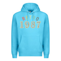 Ocean Blue Retro 1987 Premium Hoodie - artisFamous
