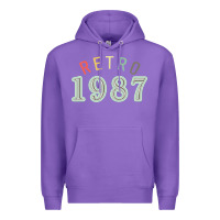 Purple Retro 1987 Premium Hoodie - artisFamous