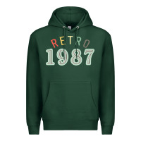 Sports Green Retro 1987 Premium Hoodie - artisFamous