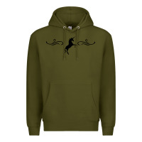 Army Green unicorn Premium Hoodie - artisFamous