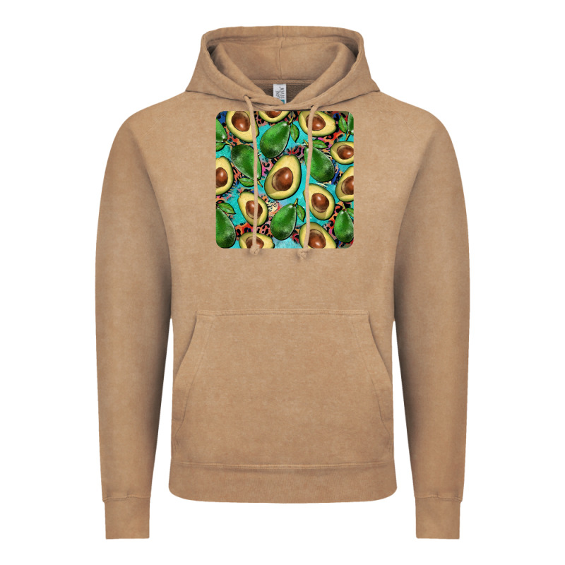 Avacado With Turquoise And Leopard Background Mug Coaster Vintage Hoodie by BarkalooDesign | Teevron