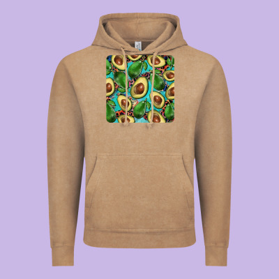 Avacado With Turquoise And Leopard Background Mug Coaster Vintage Hoodie Designed By Barkaloodesign