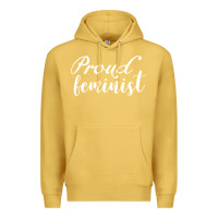 Antique Gold Proud feminist Premium Hoodie - artisFamous