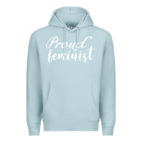 Blue Mist Proud feminist Premium Hoodie - artisFamous