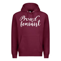 Burgundy Proud feminist Premium Hoodie - artisFamous