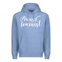 Colony Blue Proud feminist Premium Hoodie - artisFamous
