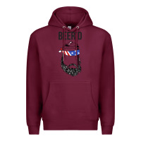 Burgundy beer'd funny Premium Hoodie - artisFamous