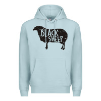 Blue Mist black sheep silhouette Premium Hoodie - artisFamous