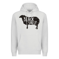 Dove Grey black sheep silhouette Premium Hoodie - artisFamous