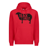 Red black sheep silhouette Premium Hoodie - artisFamous