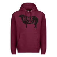 Burgundy black sheep silhouette Premium Hoodie - artisFamous