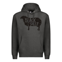 Charcoal Heather black sheep silhouette Premium Hoodie - artisFamous