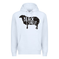 White black sheep silhouette Premium Hoodie - artisFamous