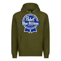 Army Green pabst blue ribbon Premium Hoodie - artisFamous