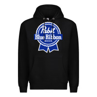 Black pabst blue ribbon Premium Hoodie - artisFamous