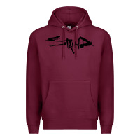 Burgundy staind Premium Hoodie - artisFamous