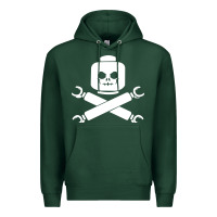 Sports Green block face pirate Premium Hoodie - artisFamous