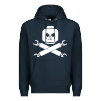 Navy block face pirate Premium Hoodie - artisFamous
