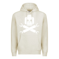 Oatmeal Heather block face pirate Premium Hoodie - artisFamous