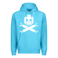Ocean Blue block face pirate Premium Hoodie - artisFamous