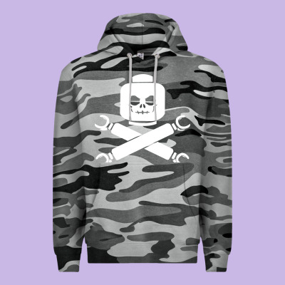 Block Face Pirate Premium Hoodie Designed By Artisfamous