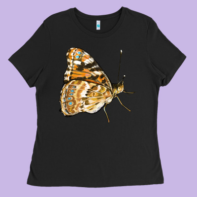 Painted Lady Butterfly Ladies Tee Designed By Lillyallendesigns