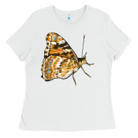 White Painted Lady Butterfly Ladies Tee - LillyAllenDesigns