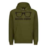 Army Green book nerd Premium Hoodie - artisFamous