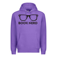 Purple book nerd Premium Hoodie - artisFamous