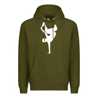 Army Green breakdancer Premium Hoodie - artisFamous