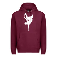 Burgundy breakdancer Premium Hoodie - artisFamous