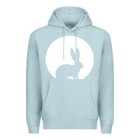 Blue Mist bunny and full moon funny Premium Hoodie - artisFamous