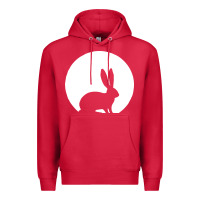 Cardinal bunny and full moon funny Premium Hoodie - artisFamous