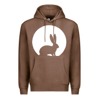 Chestnut bunny and full moon funny Premium Hoodie - artisFamous