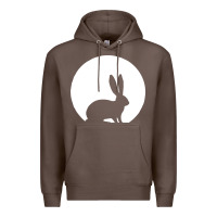 Coffee bunny and full moon funny Premium Hoodie - artisFamous