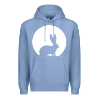 Colony Blue bunny and full moon funny Premium Hoodie - artisFamous