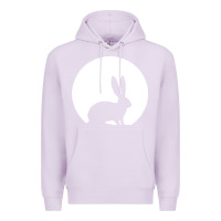 Lilac bunny and full moon funny Premium Hoodie - artisFamous