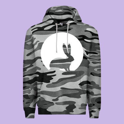 Bunny And Full Moon Funny Premium Hoodie Designed By Artisfamous