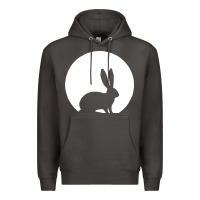 Smoke bunny and full moon funny Premium Hoodie - artisFamous