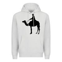 Dove Grey camel rider Premium Hoodie - artisFamous