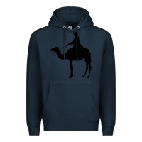 Navy camel rider Premium Hoodie - artisFamous