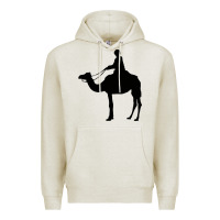 Oatmeal Heather camel rider Premium Hoodie - artisFamous